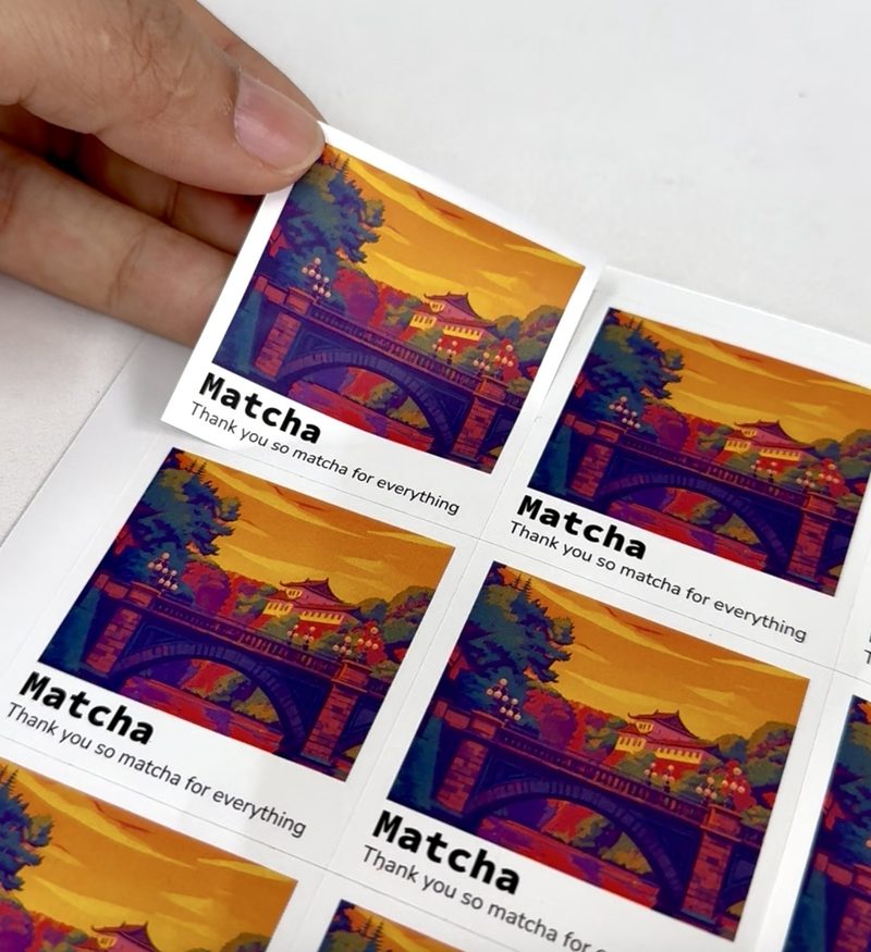 ตัวอย่างสติ๊กเกอร์ Labprint99